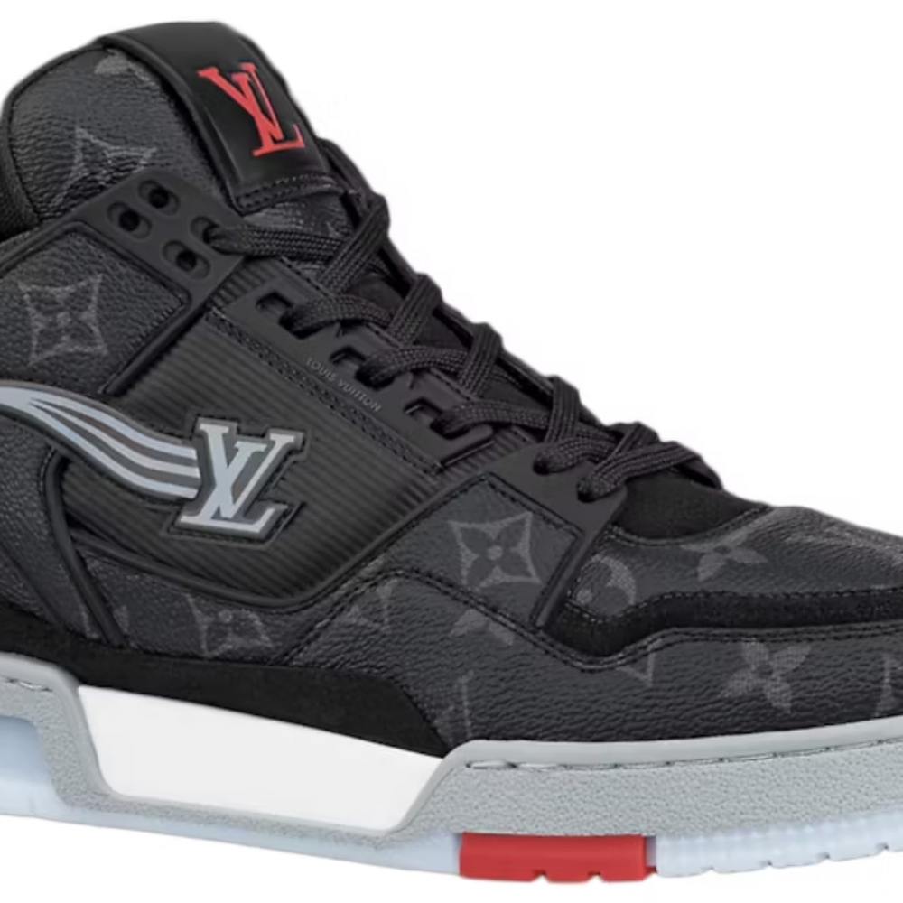 Louis Vuitton Black and Red Men's Sneakers